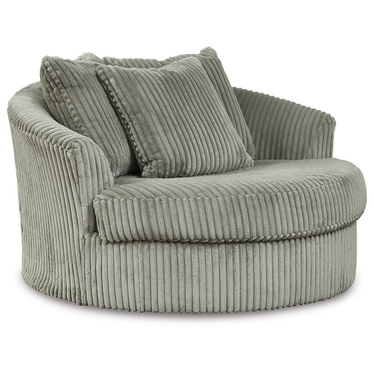 Lindyn - Fog - Oversized Swivel Accent Chair