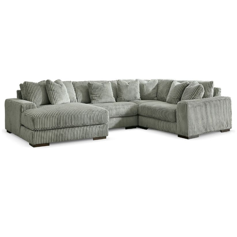 Lindyn - Fog - 4-Piece Sectional With LAF Corner Chaise