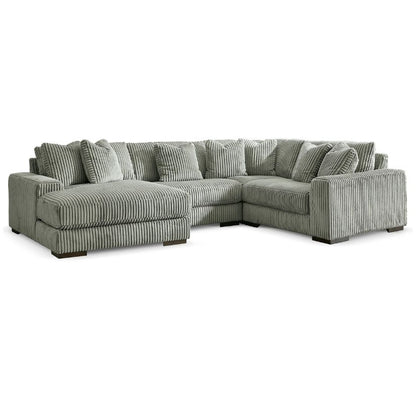 Lindyn - Fog - 4-Piece Sectional With LAF Corner Chaise