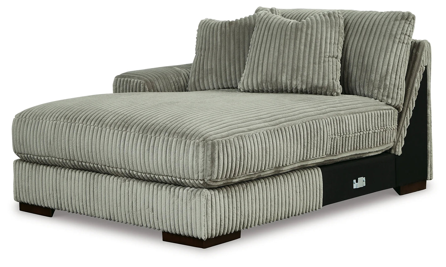 Lindyn - Fog - 3-Piece Sectional With Double Chaises