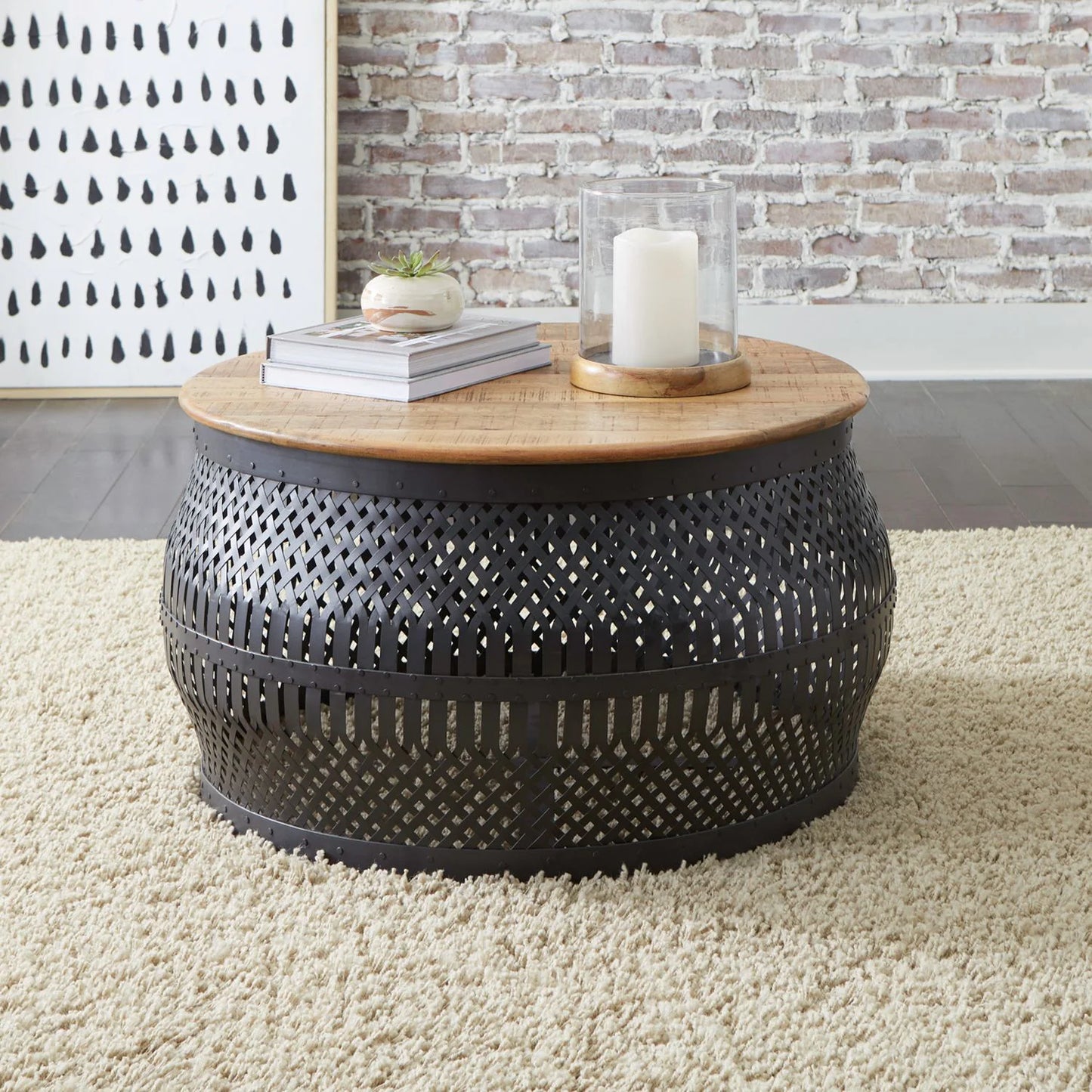 Shadow View - Accent End Table - Black