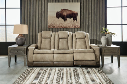 Next-Gen DuraPella - Sand - 2 Pc. - Power Sofa, Loveseat