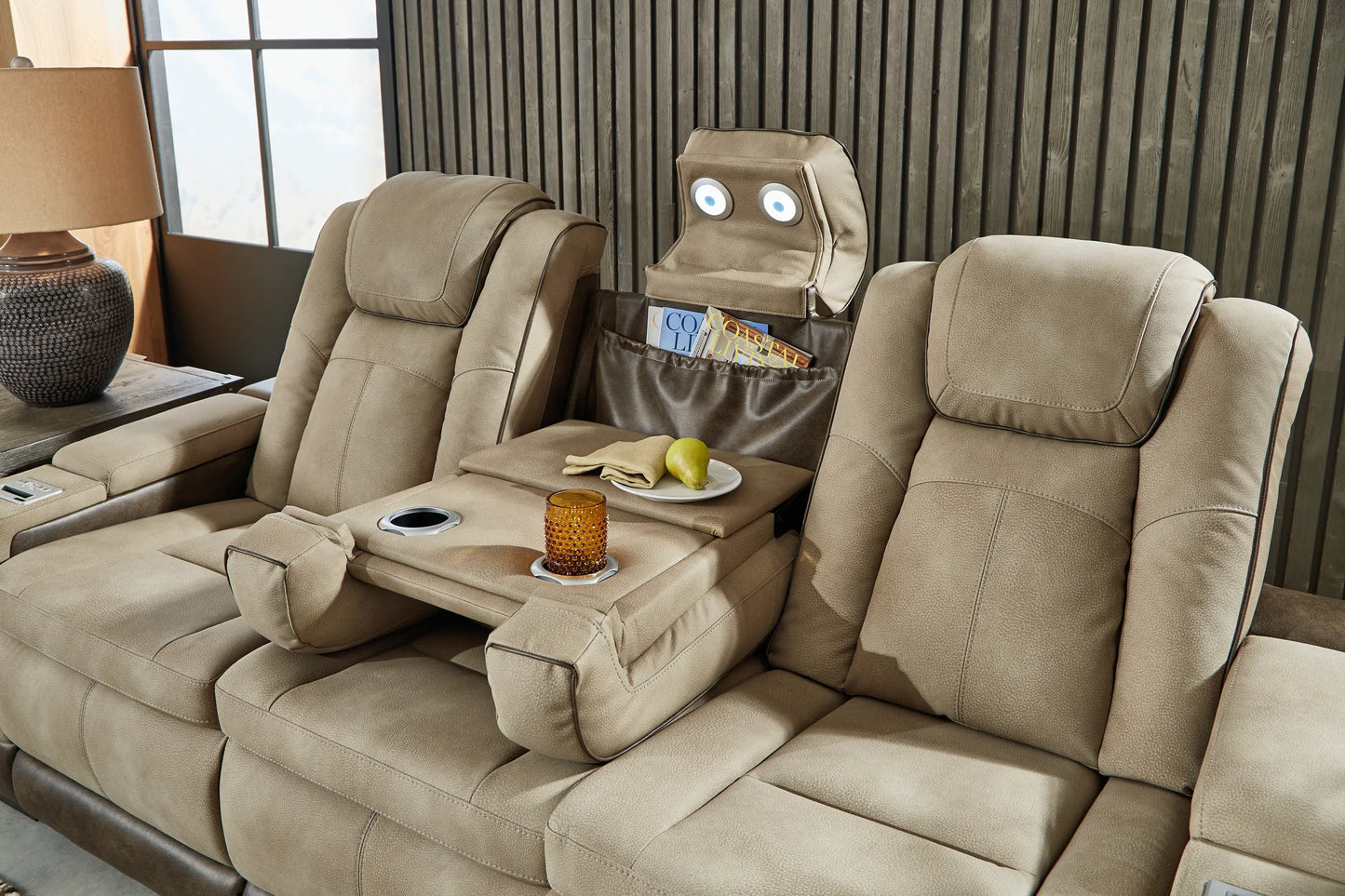 Next-Gen DuraPella - Sand - 2 Pc. - Power Sofa, Loveseat