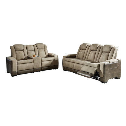 Next-Gen DuraPella - Sand - 2 Pc. - Power Sofa, Loveseat