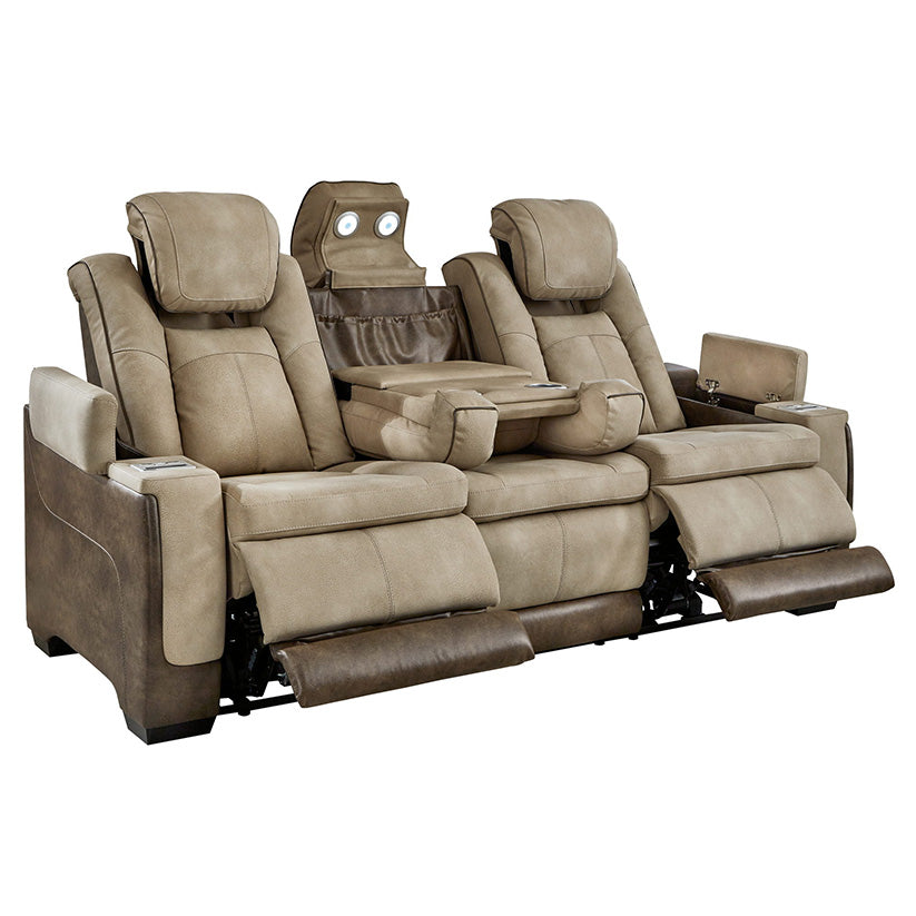 Next-gen - Sand - Pwr Rec Sofa With Adj Headrest