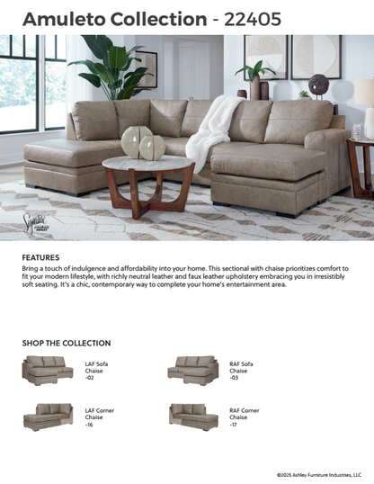 Amuleto - Desert - 2-Piece Sectional With Raf Corner Chaise