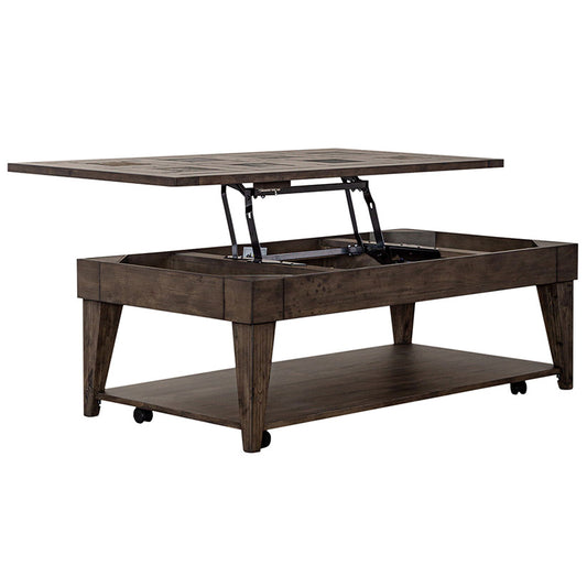 Arrowcreek - Lift Top Cocktail Table - Dark Brown