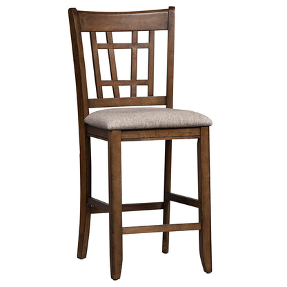 Santa Rosa - 24" Lattice Back Counter Chair - Light Brown