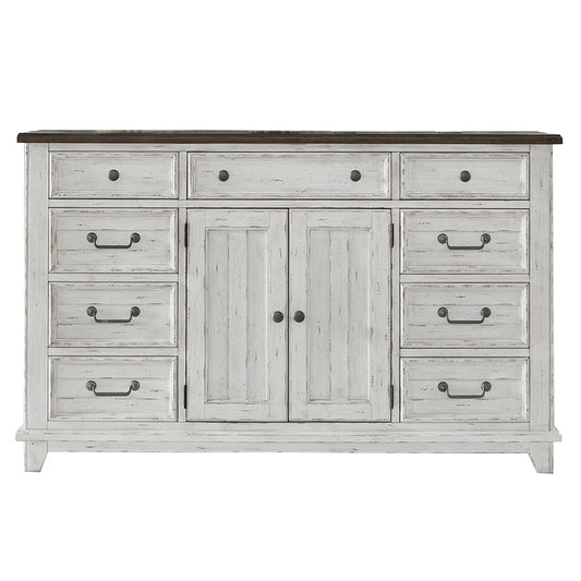 River Place - 2 Door 9 Drawer Dresser - White