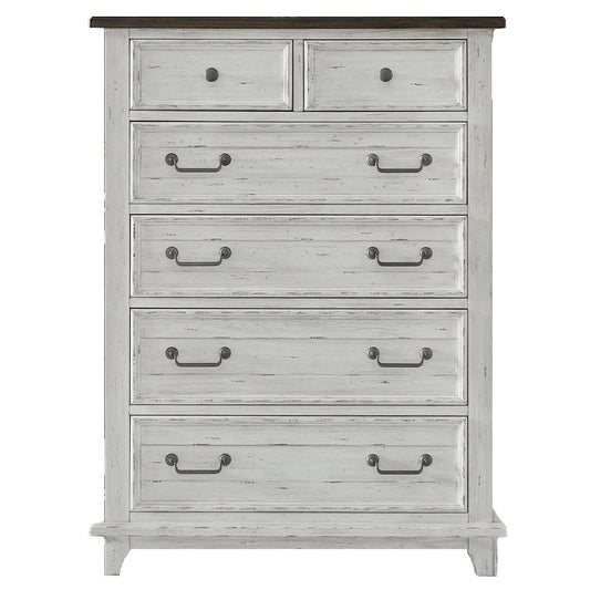 River Place - 6 Drawer Chest - White