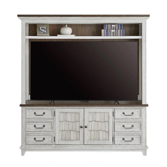 River Place - Entertainment Center - White