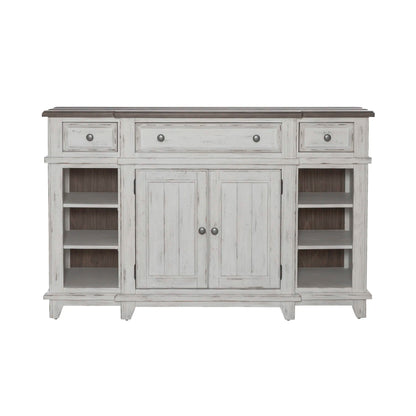 River Place - Breakfront Server - White