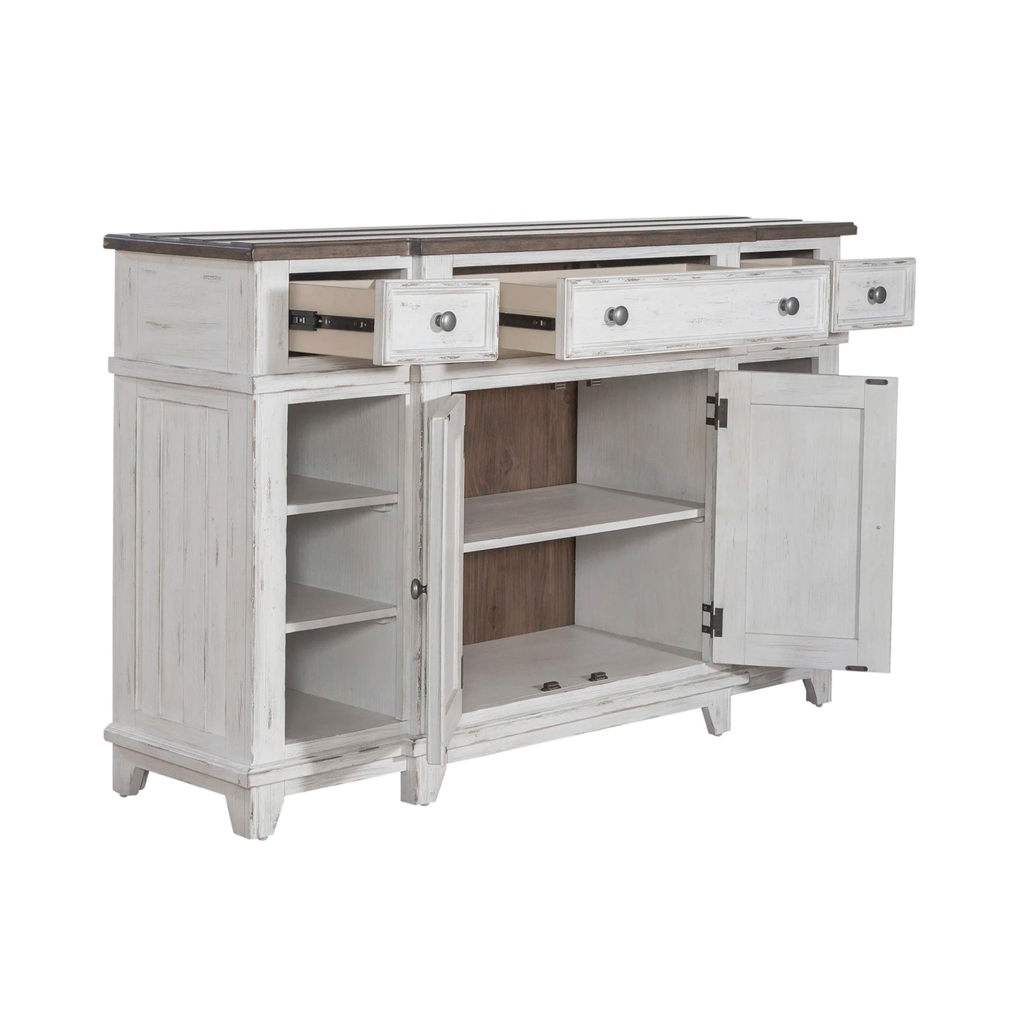 River Place - Breakfront Server - White