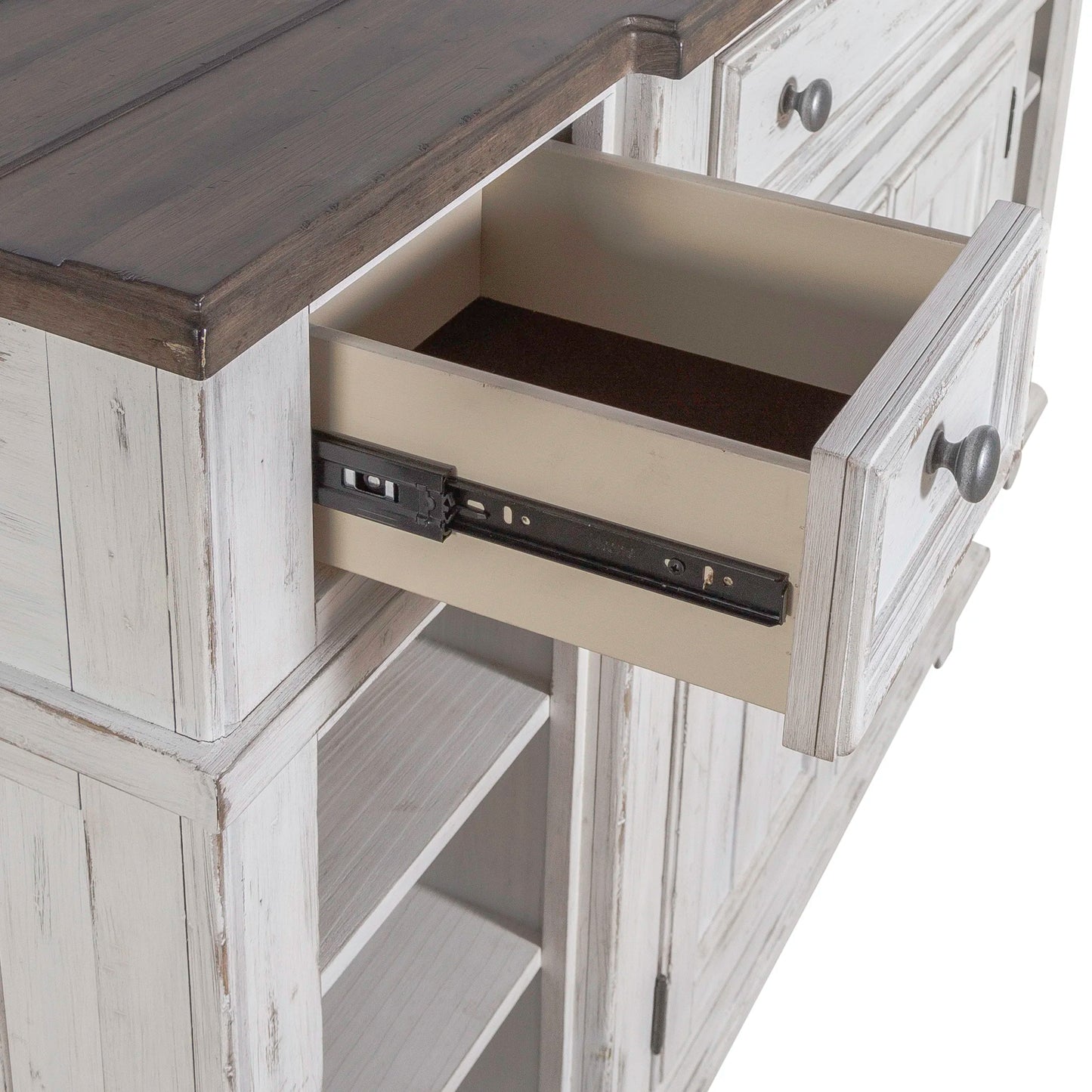 River Place - Breakfront Server - White