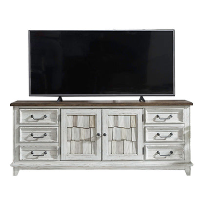 River Place - 75" Entertainment Console - White