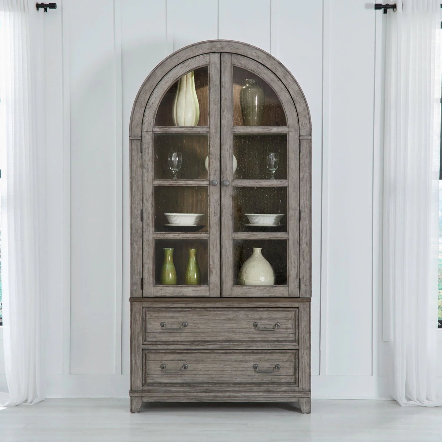 River Place - Curio Cabinet - Gray