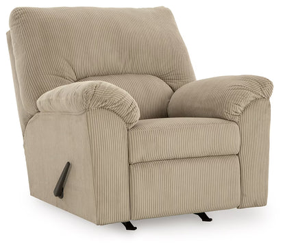 Simplejoy - 3 Pc. - Sofa, Loveseat, Rocker Recliner - Sand