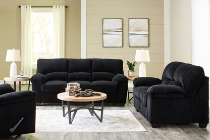 Simplejoy - Onyx - 3 Pc. - Sofa, Loveseat, Rocker Recliner