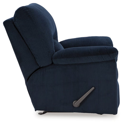 Simplejoy - Navy - 3 Pc. - Sofa, Loveseat, Rocker Recliner
