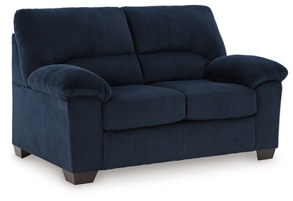 Simplejoy - Navy - 3 Pc. - Sofa, Loveseat, Rocker Recliner