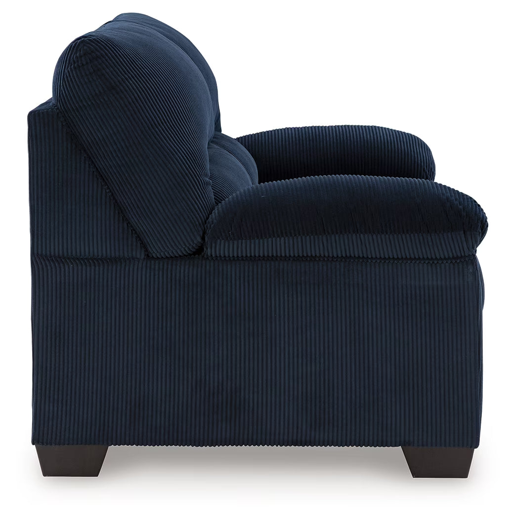 Simplejoy - Navy - 3 Pc. - Sofa, Loveseat, Rocker Recliner