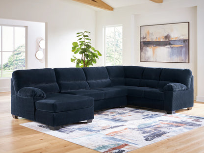 SimpleJoy - 3-Piece Sectional With LAF Corner Chaise - Navy