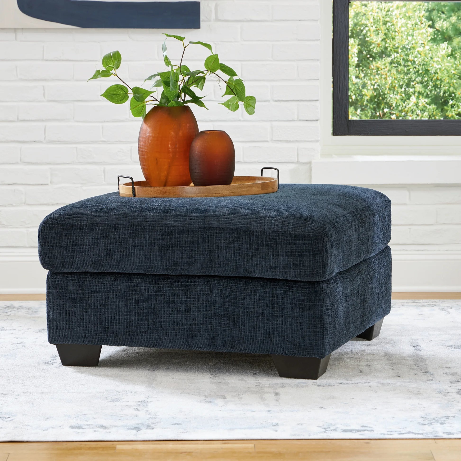 Aviemore - Ink - Oversized Accent Ottoman