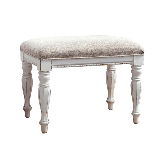 Magnolia Manor - Accent Bench - White