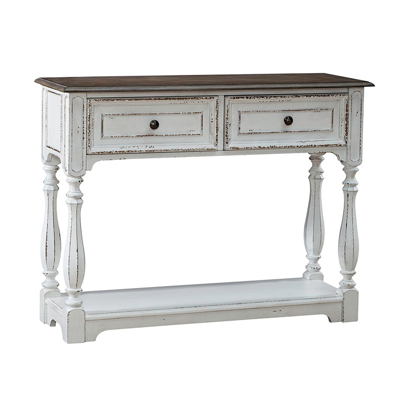 Magnolia Manor - Hall Console Bottom With Shelf For Display & Storage - White