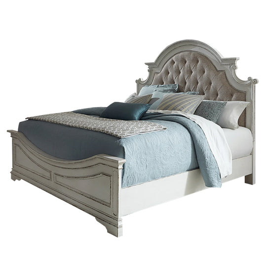 Magnolia Manor - King Upholstered Bed - White