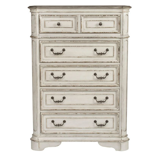 Magnolia Manor - 5 Drawer Chest - White