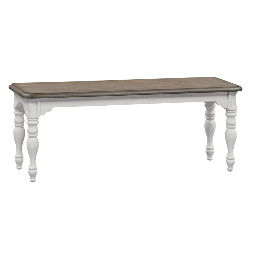 Magnolia Manor - Dining Bench - White