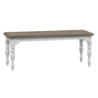 Magnolia Manor - Dining Bench - White
