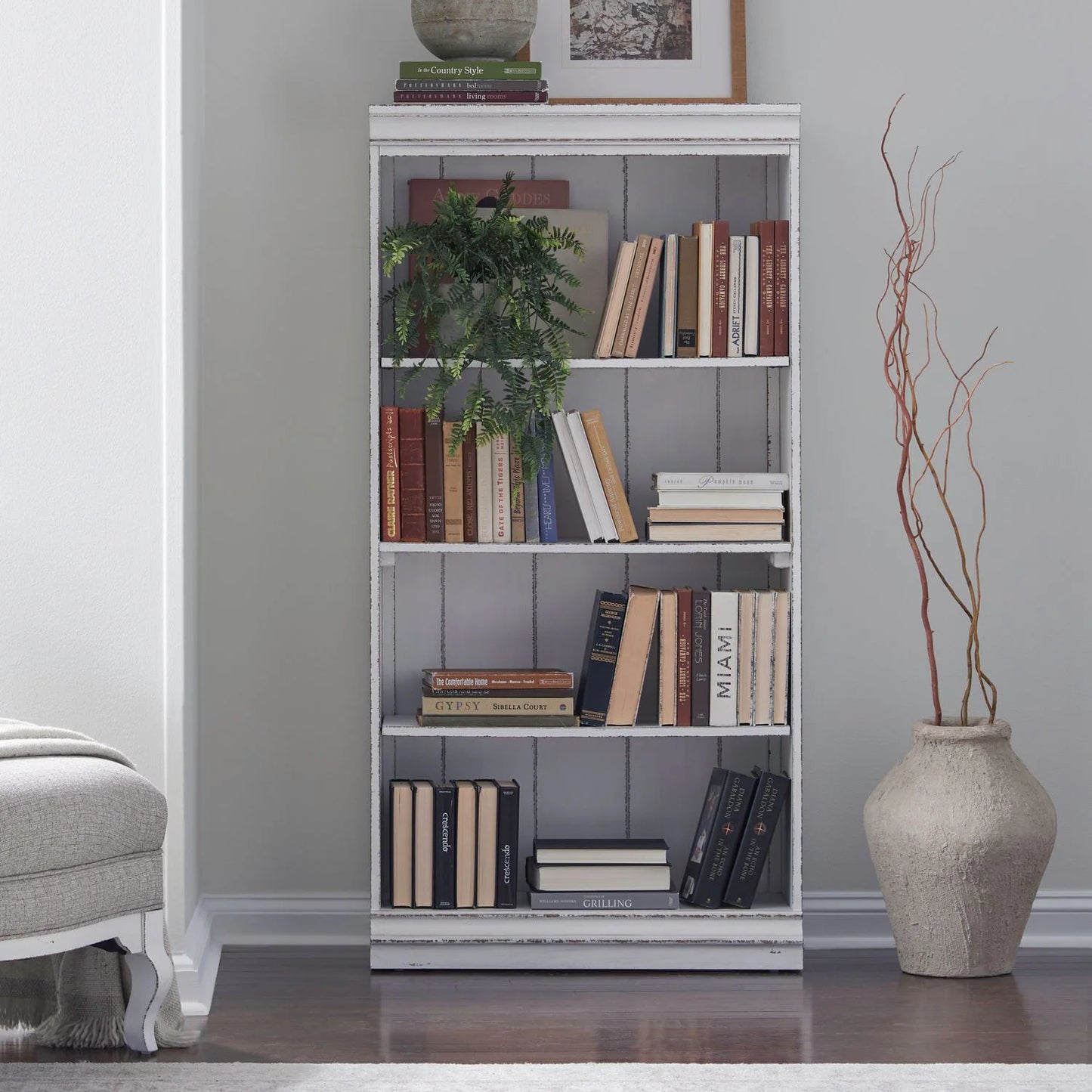 Magnolia Manor - 60" Bookcase (RTA) - White