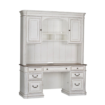 Magnolia Manor - Credenza & Hutch - White