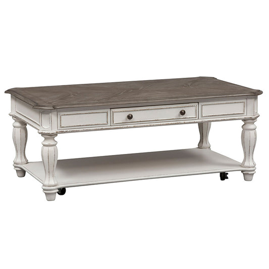 Magnolia Manor - Rectangular Cocktail Table - White