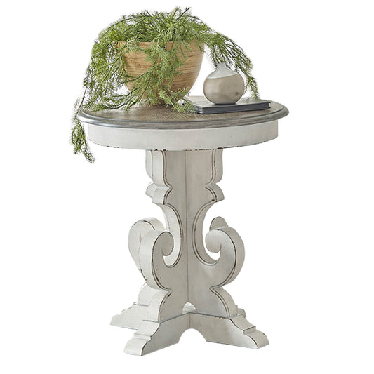 Magnolia Manor - Round End Table - White