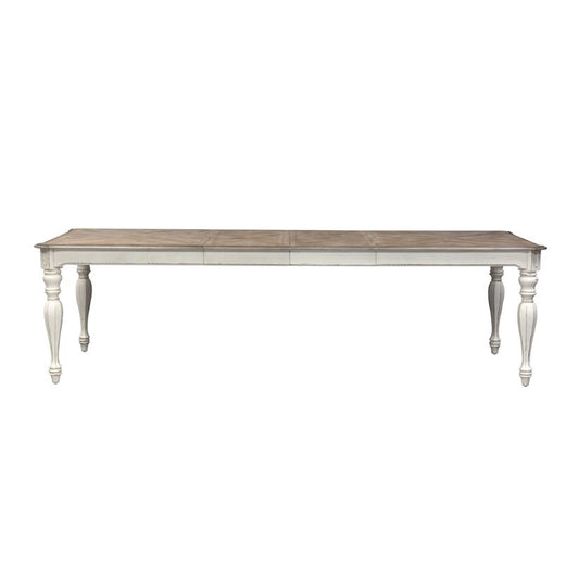 Magnolia Manor - Rectangular Leg Table - White - 108" Lengh