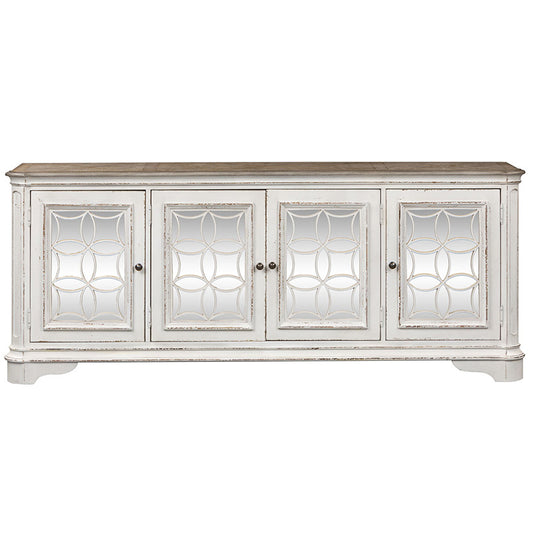 Magnolia Manor - 4 Doors TV Console - White