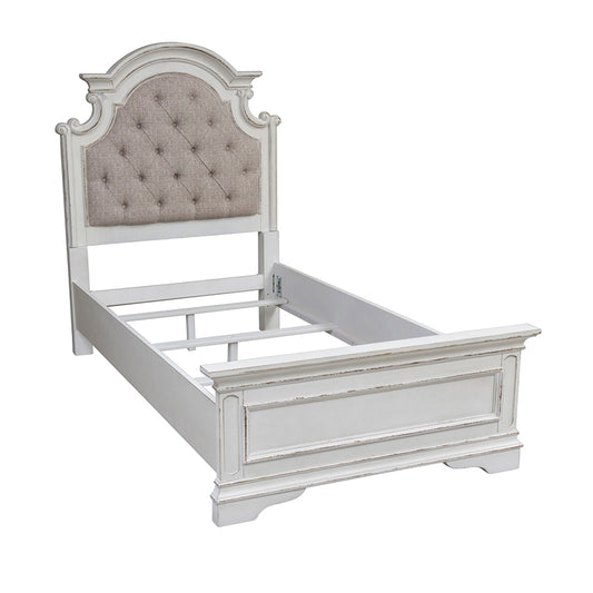 Magnolia Manor - Twin Upholstered Bed - White
