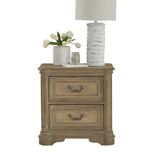 Magnolia Manor - 2 Drawer Nightstand - Light Brown