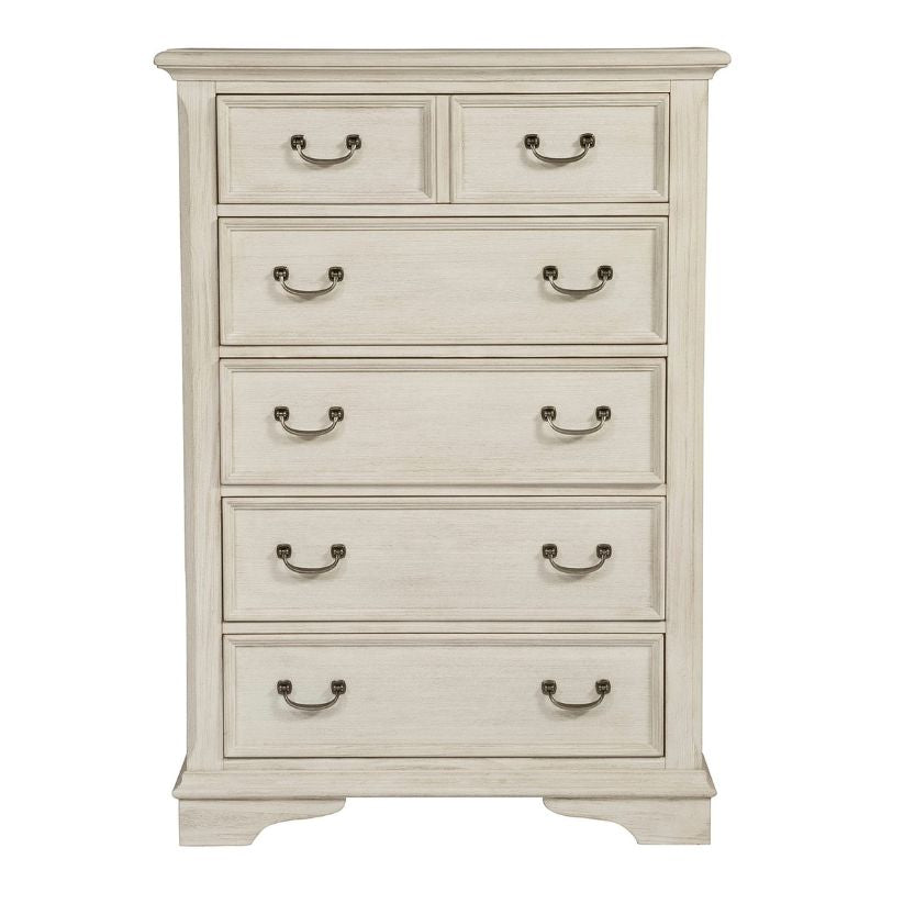 Bayside - 5 Drawer Chest - White - 54" Height