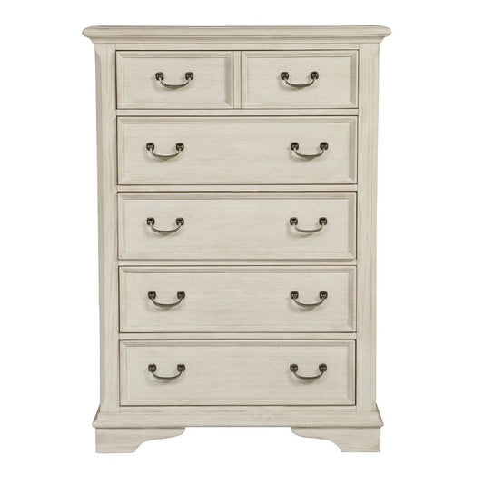 Bayside - 5 Drawer Chest - White - 54" Height