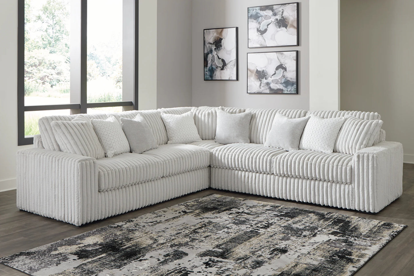 Stupendous - Alloy - 4 Pc. - 3 - Piece Sectional, Oversized Chaise