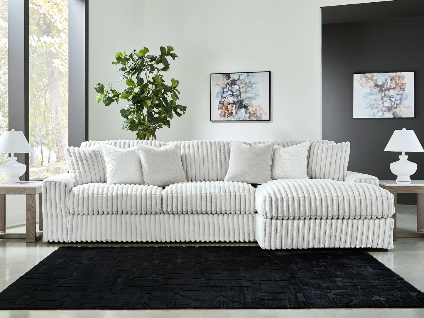 Stupendous - Alloy - 2-Piece Sectional With RAF Corner Chaise