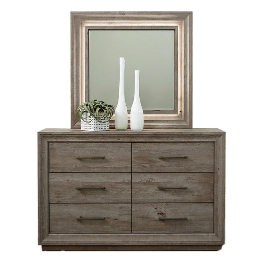 Horizons - Dresser & Mirror - Gray