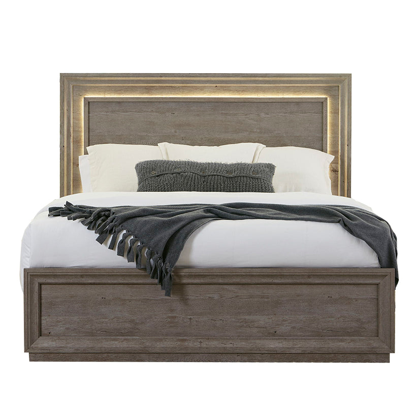 Horizons - King Panel Bed - Gray