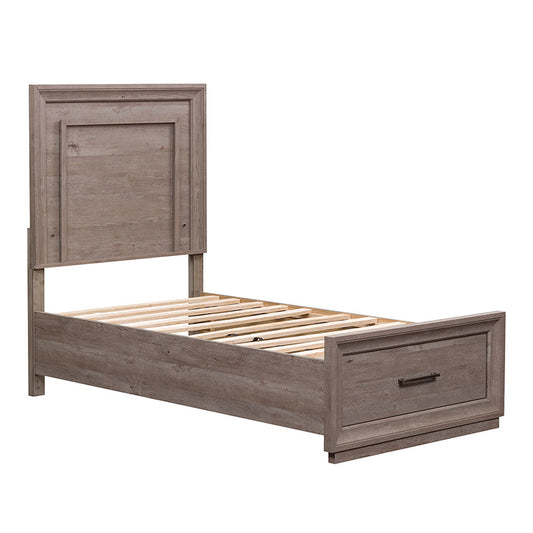 Horizons - Twin Storage Bed - Medium Gray