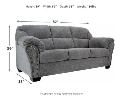 Allmaxx - Pewter - 2 Pc. - Sofa, Loveseat