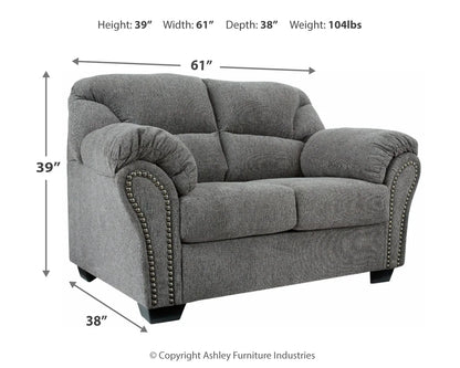 Allmaxx - Pewter - 2 Pc. - Sofa, Loveseat